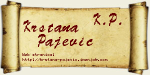 Krstana Pajević vizit kartica